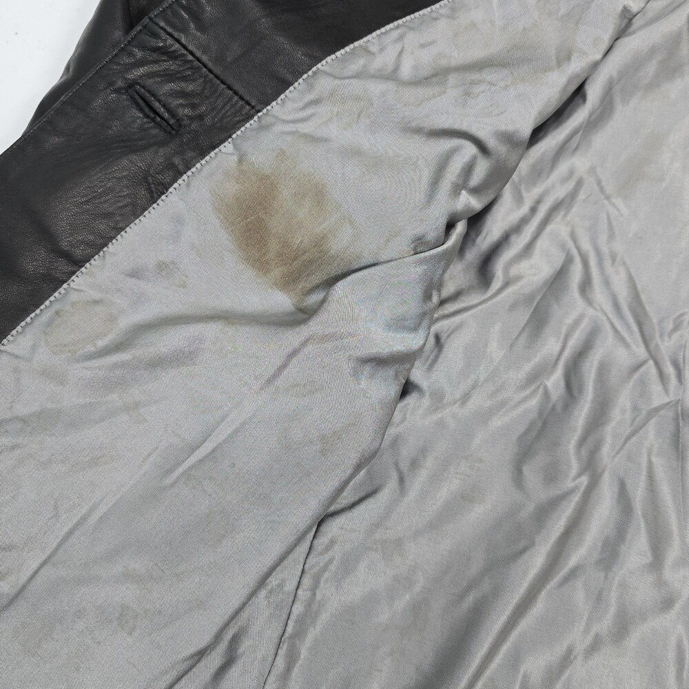 Worn Vintage 90s Beyond Sport California Lamb Leather Jacket Women L Button Up - Picture 5 of 16
